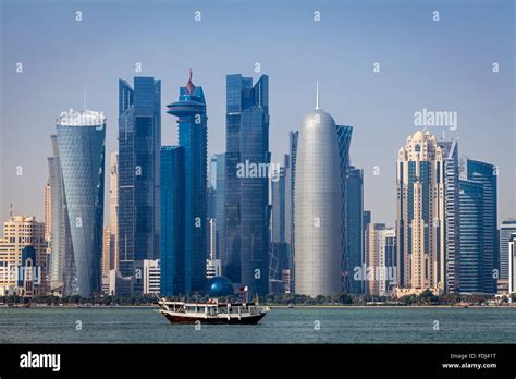 Doha Skyscrapers, Doha, Qatar Stock Photo - Alamy