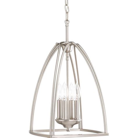 Progress Lighting Tally Collection 4-Light Brushed Nickel Chandelier-P3786-09 - The Home Depot