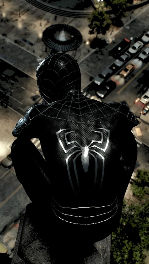 Spider Man 2 (PS5) Black Suit [2160x3840] : r/Amoledbackgrounds