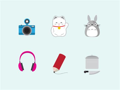 Hobbies Icon Set by Rachel Sulek on Dribbble