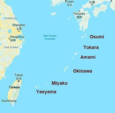 Ryukyu Islands Map