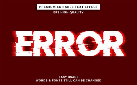 Error Text Effect | Text effects, Word fonts, Graphic design fonts