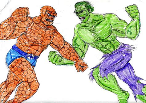 Hulk vs Thing by theaven on DeviantArt