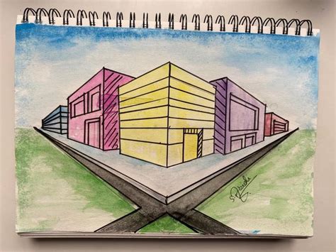 Drawing and painting two-point perspective | 2 point perspective ...