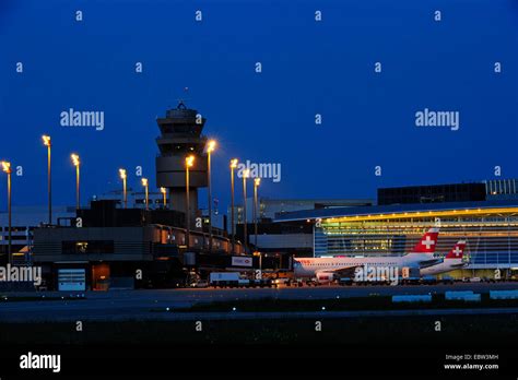 Zurich airport at night, Switzerland, Zurich Stock Photo - Alamy