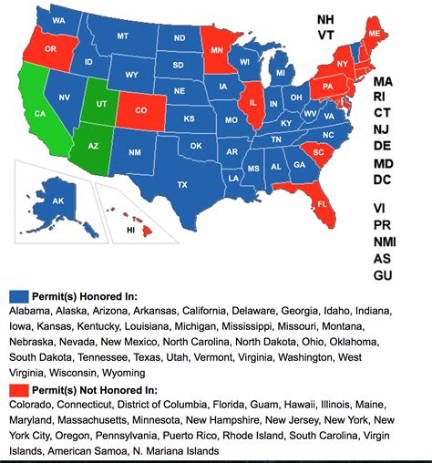 Ccw Reciprocity Maps – Shootsafe Academy - California Ccw Reciprocity Map - Printable Maps