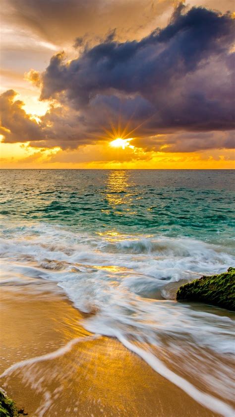 Playa al atardecer en Hawaii Fondo de pantalla 4k HD ID:3788