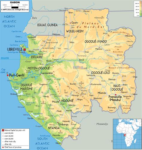 GABÓN - MAPAS GEOGRÁFICOS DE GABÓN - Mundo Hispánico™