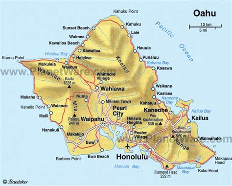 Oahu Volcano Map