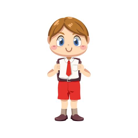 Student School Uniform Vector Hd Images, Lovely Kids Boy Cartoon In ...