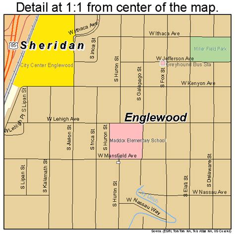 Englewood Colorado Street Map 0824785