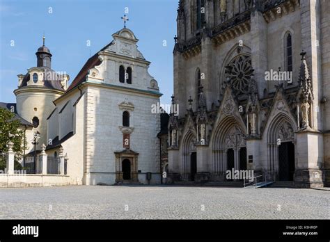 Gothic cathedral in the old town of Olomouc Stock Photo - Alamy