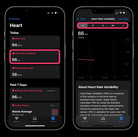 How to find Heart Rate Variability (HRV) Apple Watch data on iPhone