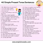 40 Simple Present Tense Example Sentences - English Vocabs