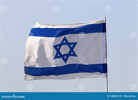 White and Blue with the Star of David the Flag of Israel Stock Photo - Image of flag, develops ...