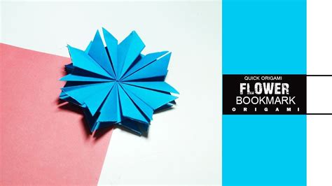 How to Make Origami Flower Bookmark–Easy Make Origami Flowers Bookmark–M... | Origami flowers ...