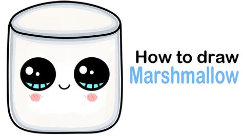 Cute Marshmallow Drawing