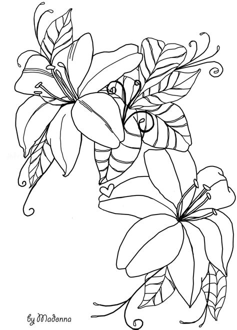 Bouquet Of Flowers Line Drawing at GetDrawings | Free download