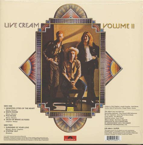 Cream LP: Live Cream, Vol.2 (LP, 180g Vinyl) - Bear Family Records