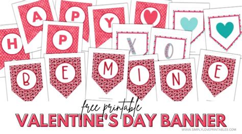 Free Printable Valentine's Day Banner | Simply Love Printables