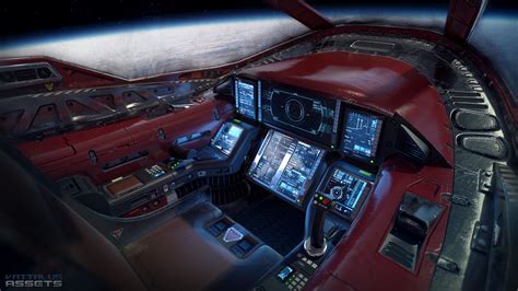 ArtStation - Light Fighter Cockpit, Vattalus Assets | Spaceship ...