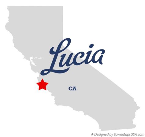 Map of Lucia, CA, California