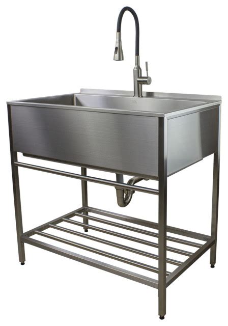 Steel Utility Sink : Utility sink sink cabinet faucet handles cabinet stainless steel utility ...