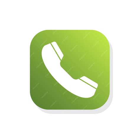 Premium Vector | Vector green phone call button