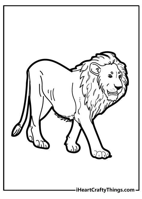 Coloring Pages Of Realistic Lions