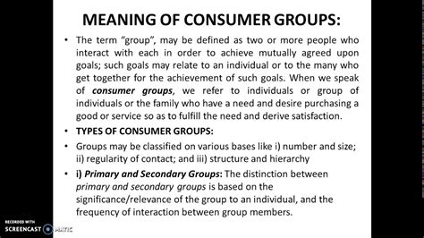 Consumer groups and reference groups - YouTube