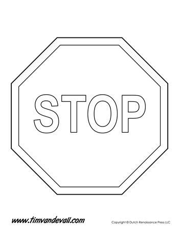 Stop Sign Template - Tim's Printables | Stop sign, Printable signs ...