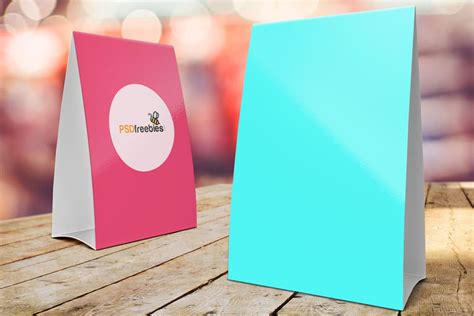 Free Download Table Tent Card Mockup in PSD - Designhooks