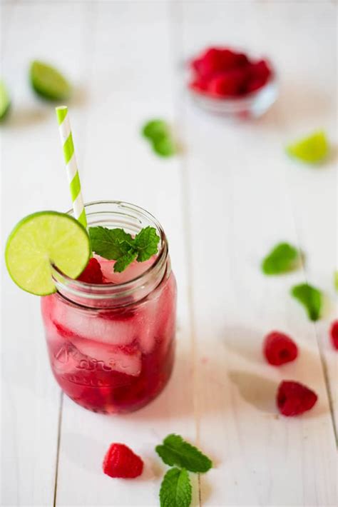 Non Alcoholic Raspberry Mojito • A Sweet Pea Chef