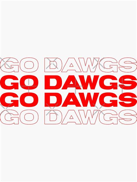 "UGA GO DAWGS" Sticker by savannahsilb | Redbubble