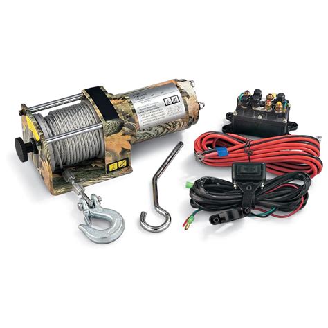 3,000 - lb. ATV Winch with Rocker Switch, Camo - 120880, ATV Implements at Sportsman's Guide