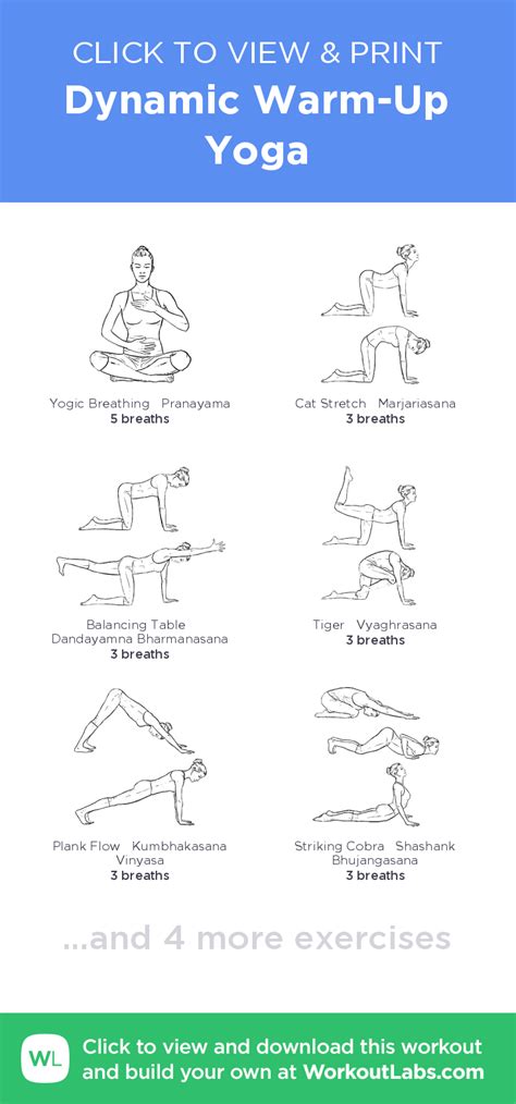 Dynamic Warm-Up Yoga – click to view and print this illustrated ...