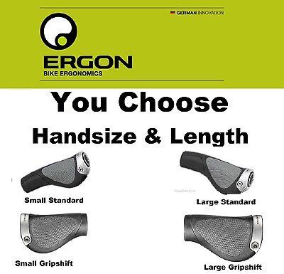 Ergon GP1-Small or Large/ Standard Grip or GripShift Length MT/Hybrid Bike GP1-L | eBay