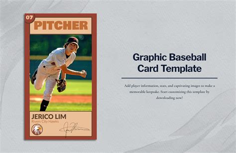 Graphic Baseball Card Template in PSD, Word, Illustrator - Download ...