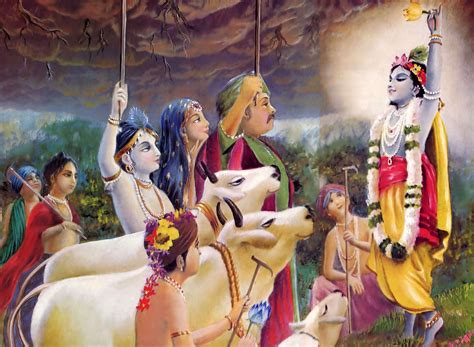 The story of Shri Krishna lifting Govardhan Parvat - Dharmic Verses