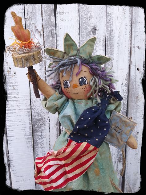 Lady Liberty Rag Doll Statue of Liberty Doll Primitive | Etsy