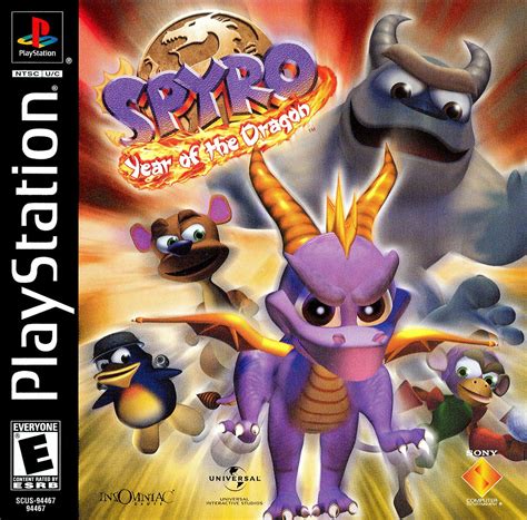 Spyro - Year of the Dragon PSX cover