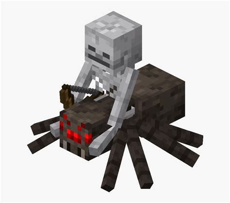 Spider Jockey - Minecraft Cave Spider, HD Png Download , Transparent Png Image - PNGitem