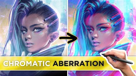 How to add Chromatic Aberration "Glitch" Effect in Photoshop, Procreate, and CSP #Shorts - YouTube