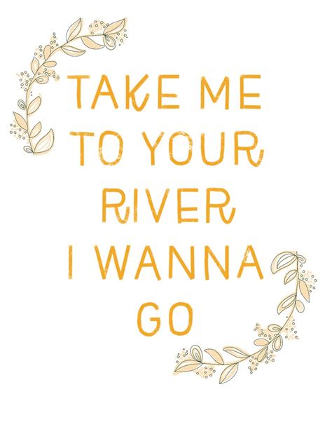 "Leon Bridges River Lyrics " Sticker for Sale by emmraine | Redbubble