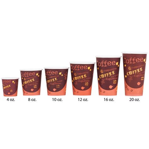 Choice 4 oz. Coffee Print Poly Paper Hot Cup - 1000/Case