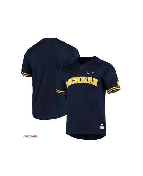 Men's Nike Michigan Wolverines Black Elite Custom Baseball Jersey