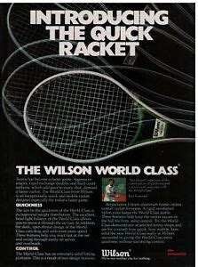 1977 Wilson "World Class" Ken Rosewall Tennis Racket Vintage Print ...