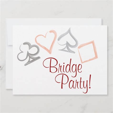 Bridge Card Party Invitation | Zazzle.com