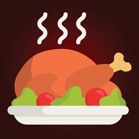 Roast chicken flat icon. Vector illustration 33104563 Vector Art at Vecteezy