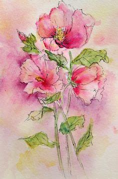 Pen And Ink Watercolor Flowers at PaintingValley.com | Explore ...